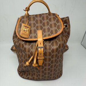 Crosslace Drawstring Genuine Leather Backpack
